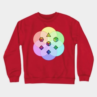 rainbow minimalist dice Crewneck Sweatshirt